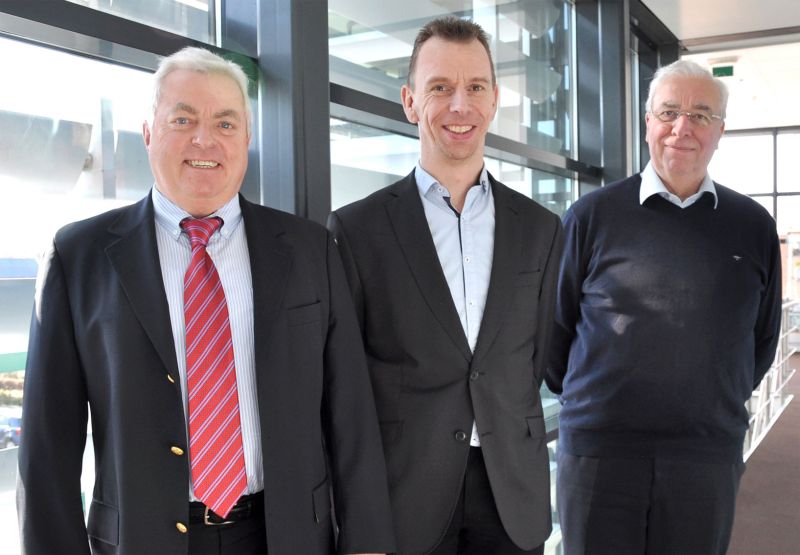 Oswald Lindner, Direktor der Walraven Group,  Pelle van Walraven, Jan van Walraven (v. l.).