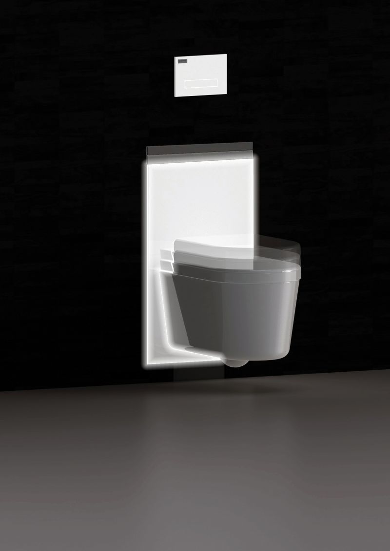 Das höhenverstellbare BIS Vario® WC DeSign 30 mit Glascover .
