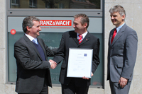 v.li: Prof. Dr. C. Stehr (GGS), Dr. R. Eisenbeiß (FRANZ&WACH), R. Rück (GGS)