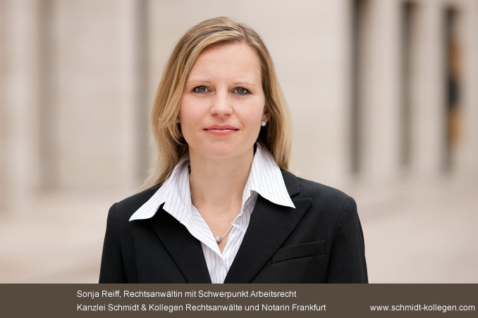 Sonja Reiff geb. Prothmann, Rechtsanwältin für Arbeitsrecht aus Frankfurt. Sonja Reiff geb. Prothmann, Rechtsanwältin für Arbeitsrecht aus Frankfurt.