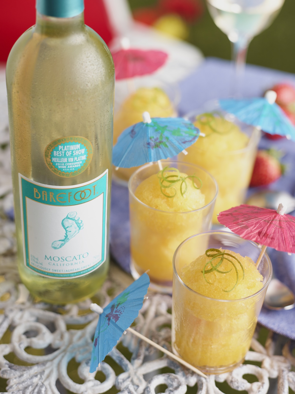 Barefoot Wine_Das Peach Sorbet als erfrischendes Dessert Barefoot Wine_Das Peach Sorbet als erfrischendes Dessert