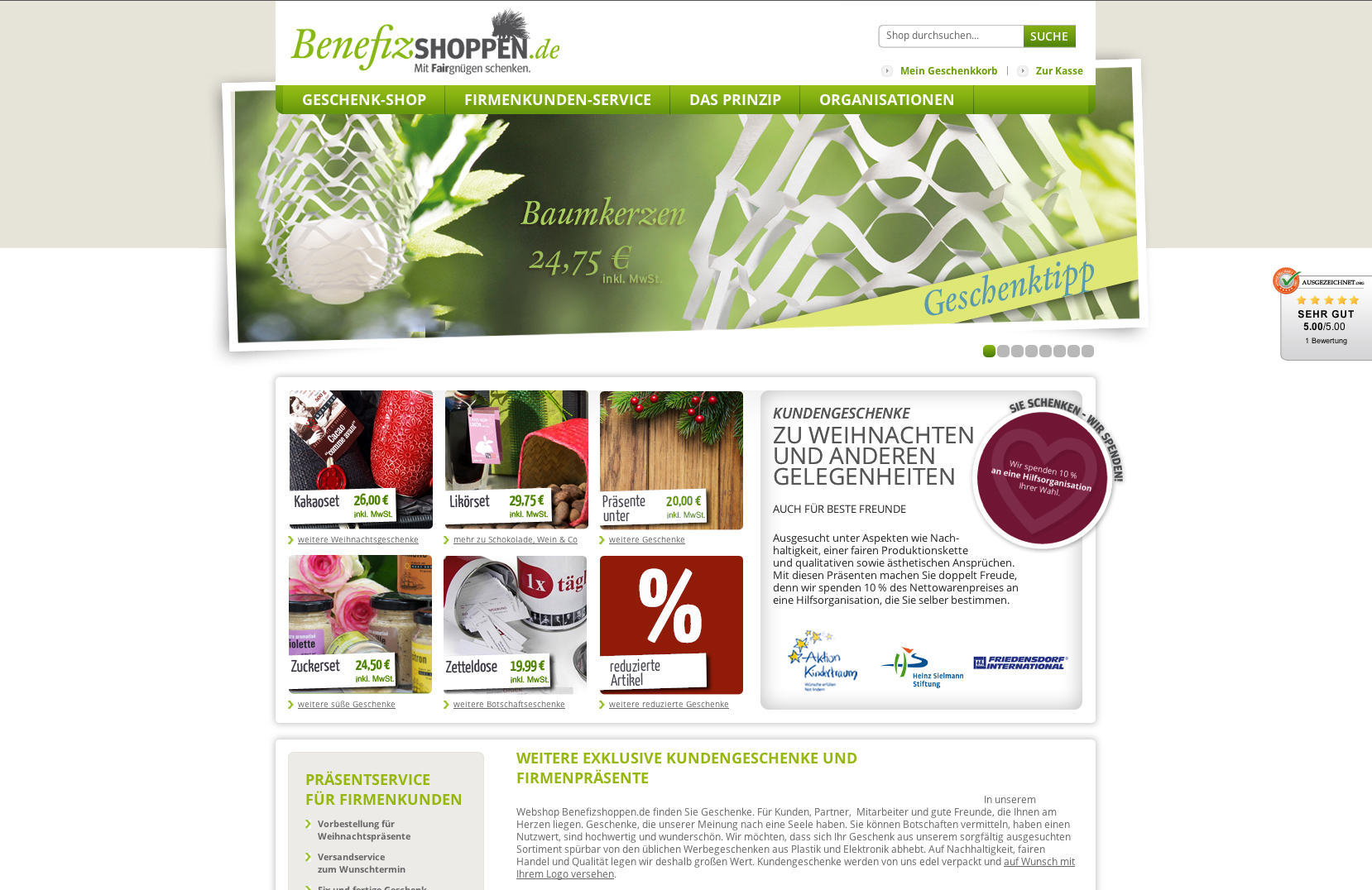 benefizshoppen.de ist der Online-Shop für Firmenkunden, die hochwertige Kundenpräsente suchen benefizshoppen.de ist der Online-Shop für Firmenkunden, die hochwertige Kundenpräsente suchen