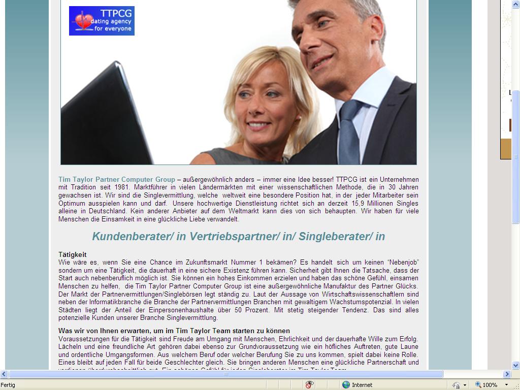 Stellenanzeige der TTPCG Stellenanzeige der TTPCG