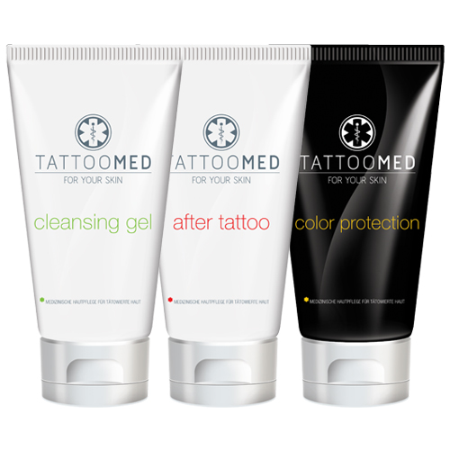 Tattoo Pflege Produkte aus der Apotheke: TattooMed Tattoo Pflege Produkte aus der Apotheke: TattooMed