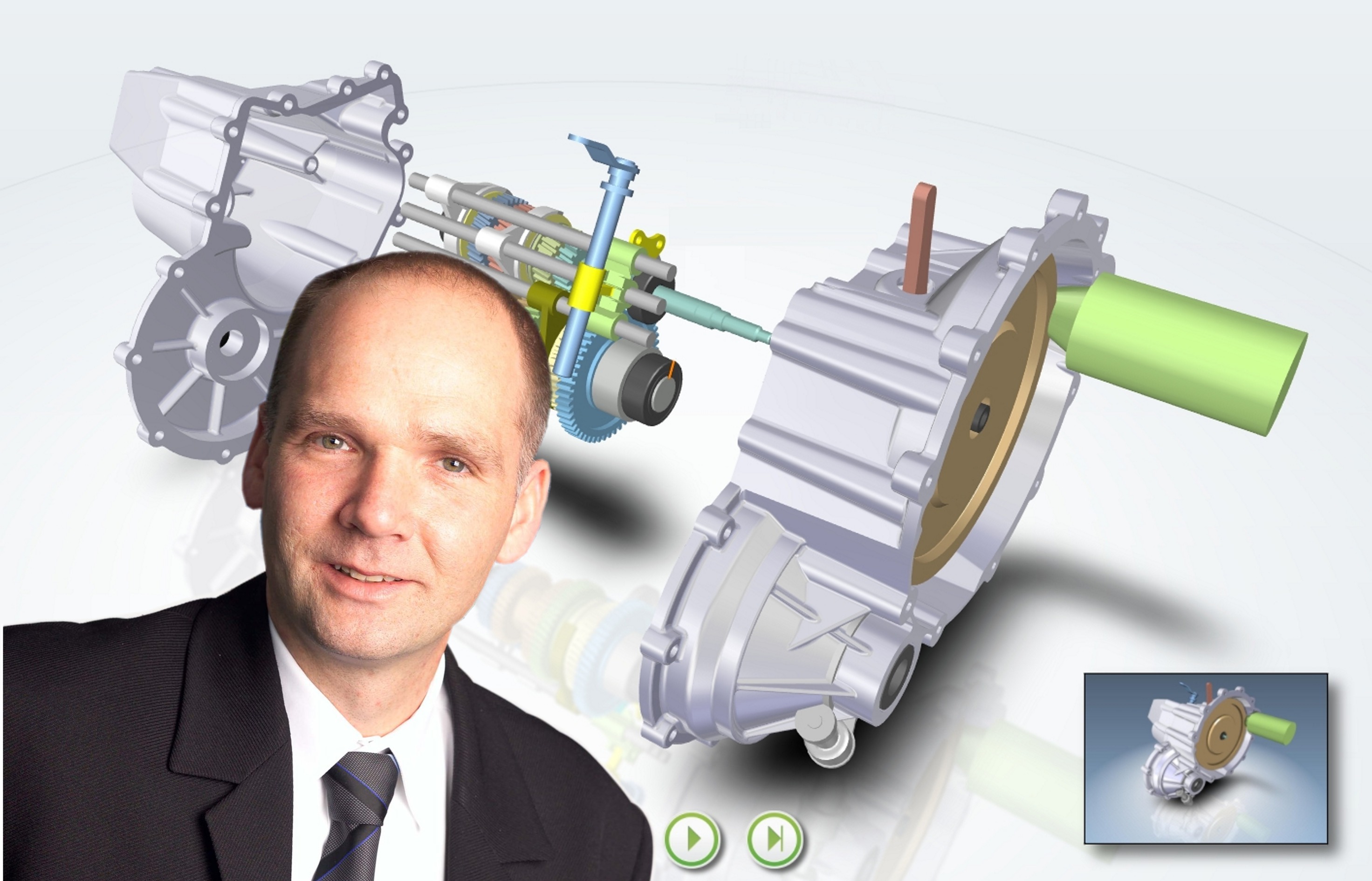 Henning Mallok, Vertriebsleiter der gds AG, präsentiert die interaktive 3D-Dokumentation Henning Mallok, Vertriebsleiter der gds AG, präsentiert die interaktive 3D-Dokumentation