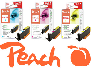 Peach CLi-551 Tintenpatronen als günstige Alternative zum Original