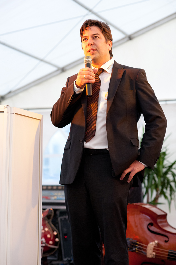 Ingo Kraupa, Vorstandsvorsitzender der noris network AG bei der Eröffnung der Feier