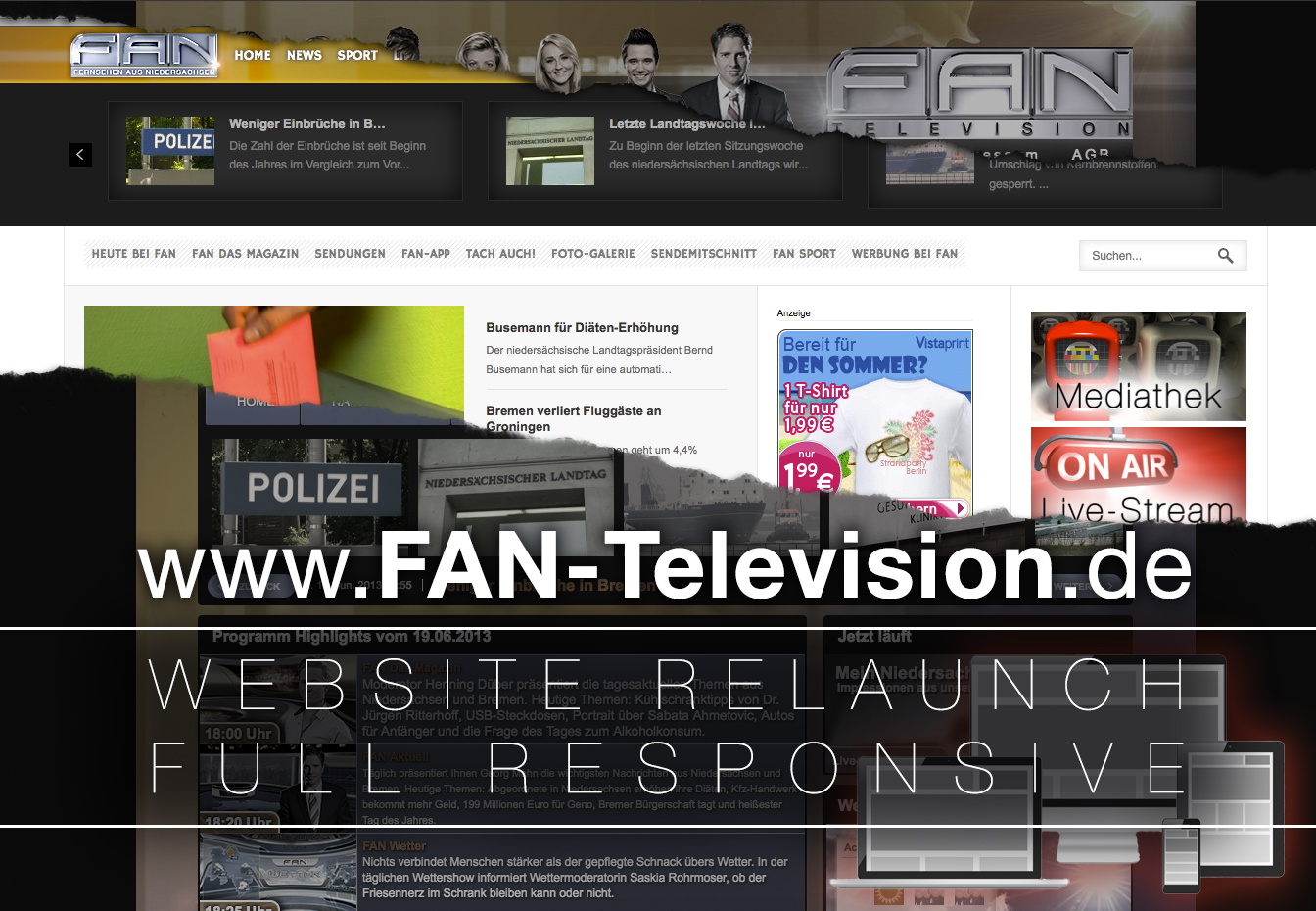 Full Responsive: Die neue Webseite von FAN Television Full Responsive: Die neue Webseite von FAN Television