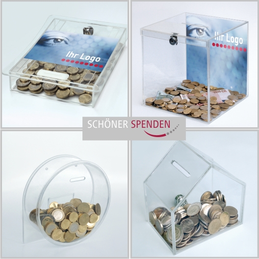 Innovative transparente Spenden-Sammel-Produkte von www.schoener-spenden.de Innovative transparente Spenden-Sammel-Produkte von www.schoener-spenden.de