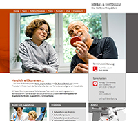 Patienteninformationen über eine eigene Praxis-Website.