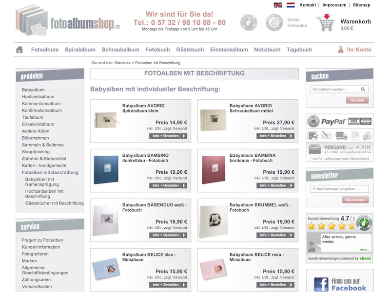 individuelle Beschriftung beim Fotoalbum