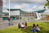 Das Bild zeigt den Neubau der Hanze University in Groningen. Das Bild zeigt den Neubau der Hanze University in Groningen.