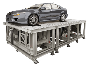 Mit dem VULCAN-Fahrzeugprüfstand können Fahrzeuge unter realistischen Bedingungen untersucht werden. Mit dem VULCAN-Fahrzeugprüfstand können Fahrzeuge unter realistischen Bedingungen untersucht werden.