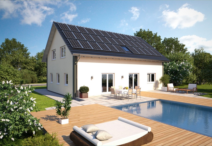 Unabhängig von Energielieferanten: Die Photovoltaikanlage nutzt die Kraft der Sonne und erzeugt so g Unabhängig von Energielieferanten: Die Photovoltaikanlage nutzt die Kraft der Sonne und erzeugt so g