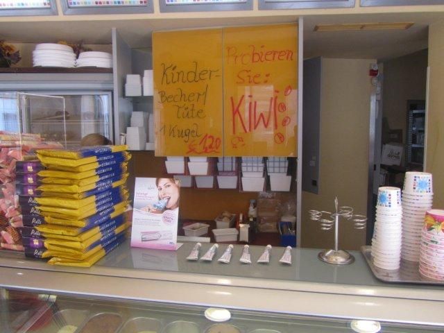 Zahncreme-Sampling in Eisdielen