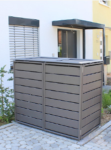 Mülltonnenverkleidung macht die Mülltonne schön