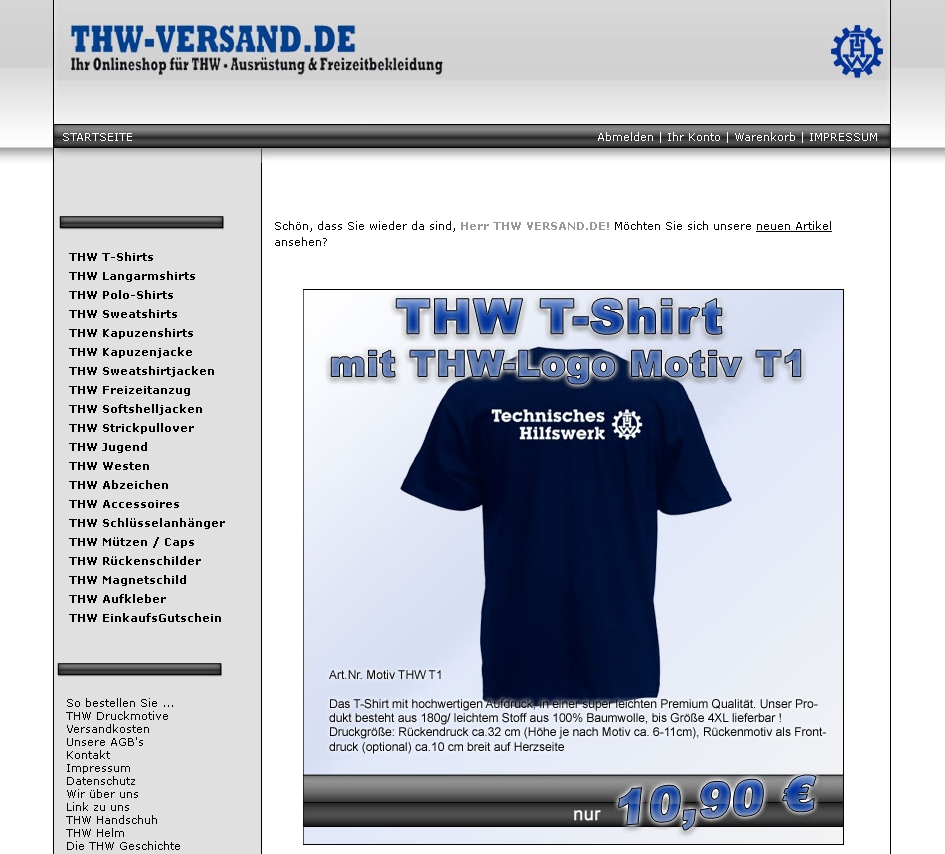 www.thw-versand.de - Ihr Onlineshop für THW-Freizeitbekleidung www.thw-versand.de - Ihr Onlineshop für THW-Freizeitbekleidung