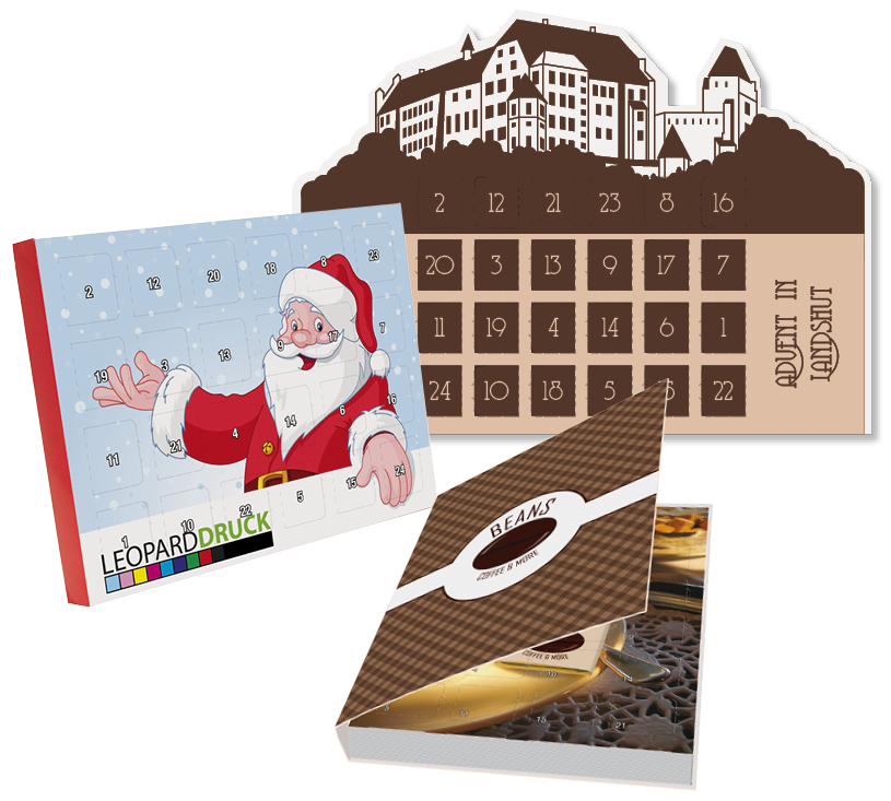 Die individuellen Adventskalender Günstig von Presenta sind preiswert und schon ab 25 Stück lieferba Die individuellen Adventskalender Günstig von Presenta sind preiswert und schon ab 25 Stück lieferba
