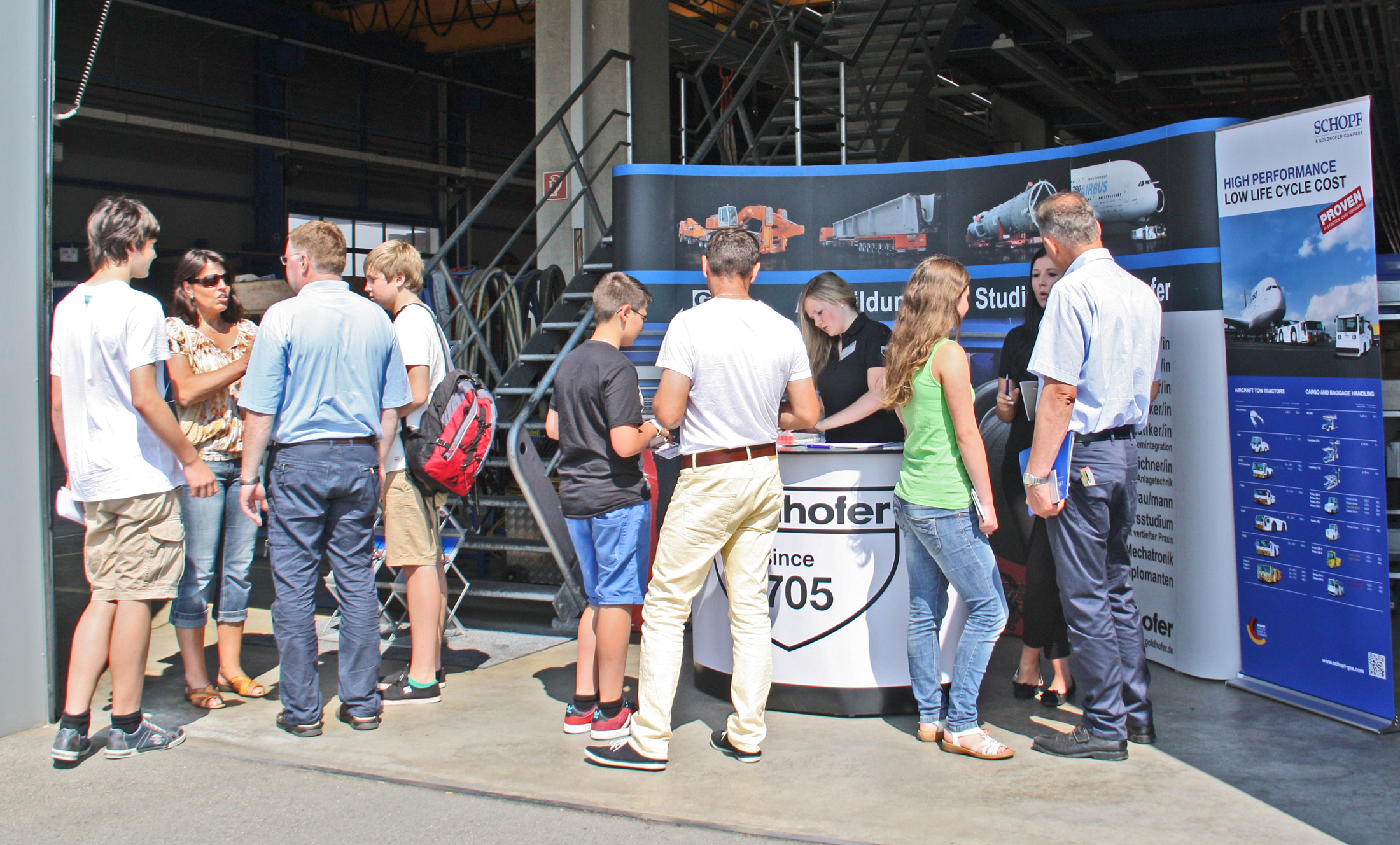Erneut großwar der Andrang beim fünften Tag der Ausbildung bei Goldhofer in Memmingen.