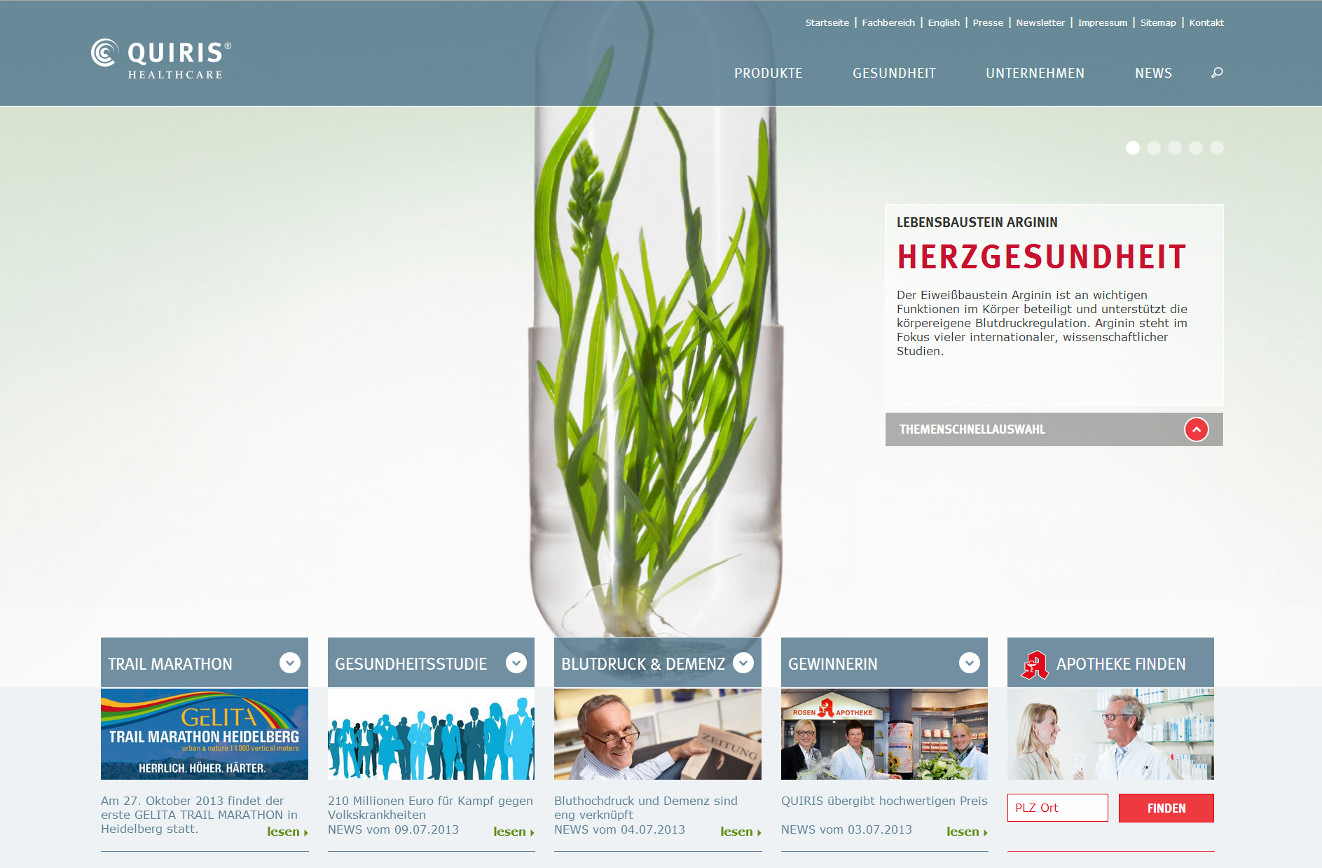 QUIRIS Healthcare hat eine neue Homepage QUIRIS Healthcare hat eine neue Homepage