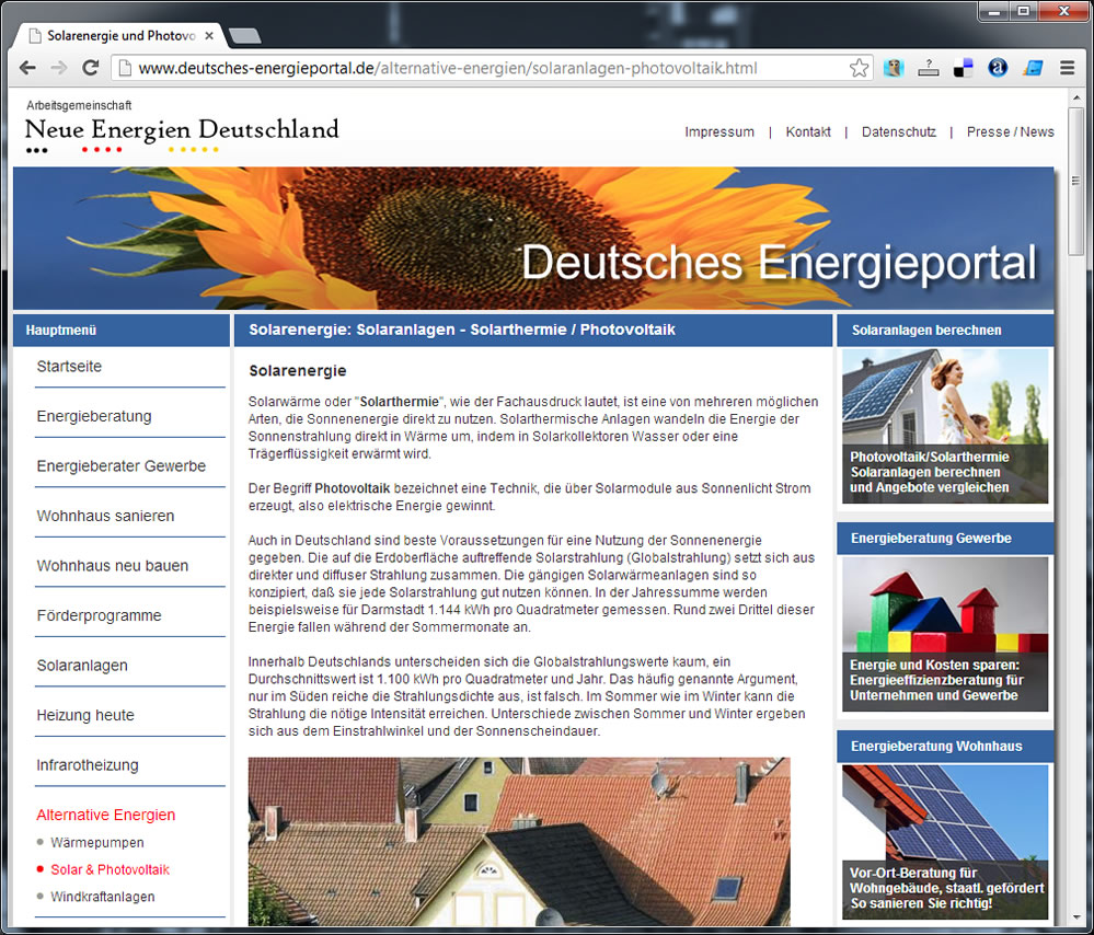 Viele Infos zum Thema Solarstrom und Photovoltaik finden Sie auf www.Deutsches-Energieportal.de. Viele Infos zum Thema Solarstrom und Photovoltaik finden Sie auf www.Deutsches-Energieportal.de.