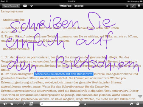 WritePad screenshot