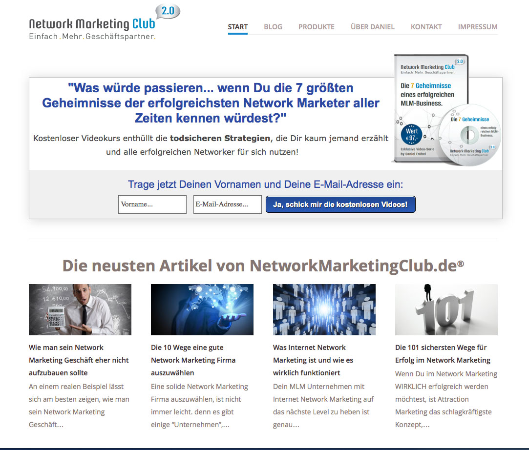 Die Seite NetworkMarketingClub.de Die Seite NetworkMarketingClub.de
