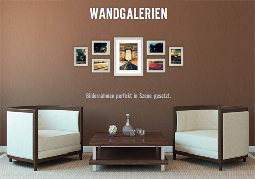 Wandgalerie aus Bilderrahmen