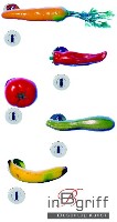 Modellbeispiele Türbeschläge in Form von Obst und Gemüse