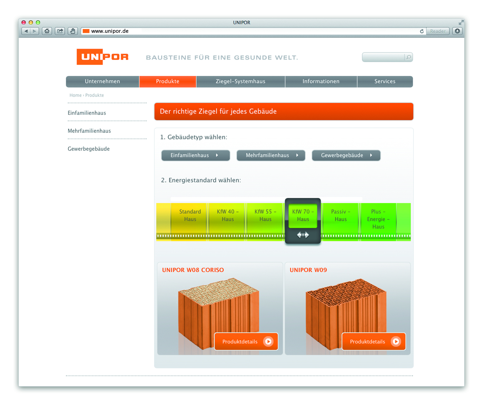 Neue Unipor-Website: Gezielte Informationen zu den passenden Unipor-Ziegelprodukten. Neue Unipor-Website: Gezielte Informationen zu den passenden Unipor-Ziegelprodukten.