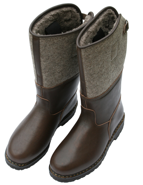 Zwiegenähter Lammfell Filzschaftstiefel Zwiegenähter Lammfell Filzschaftstiefel