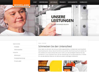 Screenshot der neuen Webseite von Wendland