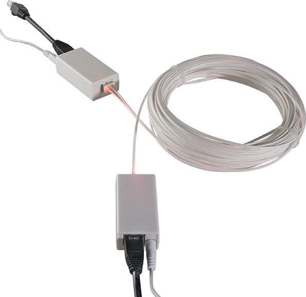 POF-Netzwerkkabelüberträgt DSL-Signale mit Hilfe von Licht - schnell, einfach und verlustfrei. POF-Netzwerkkabelüberträgt DSL-Signale mit Hilfe von Licht - schnell, einfach und verlustfrei.