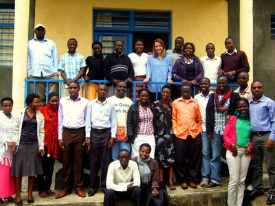 Karina Hildebrandt im CCSME Gründer-Zentrum in Kabali (Ruanda) Karina Hildebrandt im CCSME Gründer-Zentrum in Kabali (Ruanda)