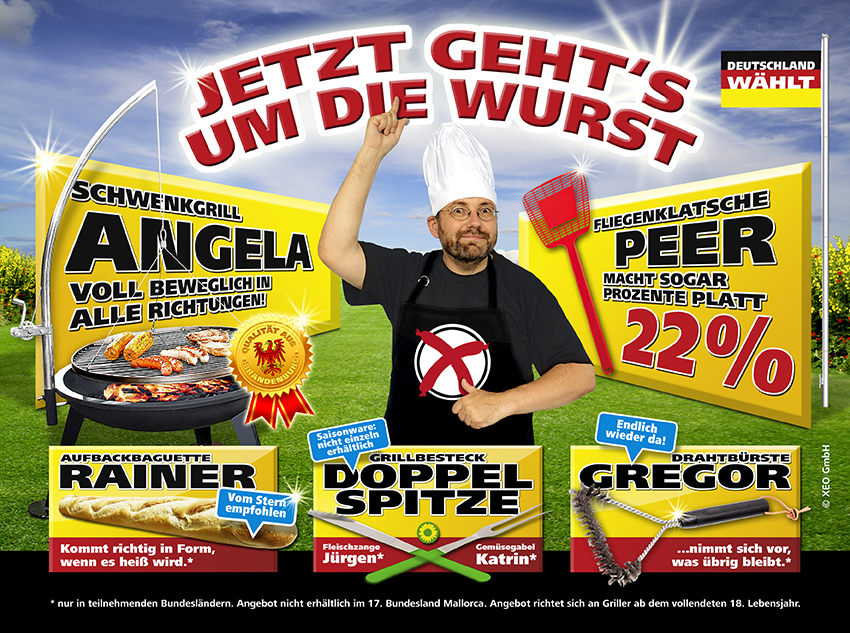 Wahlen: Bürger grillen mit Politikern. Wahlen: Bürger grillen mit Politikern.