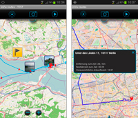 inViu routes zeigt Wegstrecke, Entfernung, Restfahrzeit und geschätzte Ankunftszeit im Display an. inViu routes zeigt Wegstrecke, Entfernung, Restfahrzeit und geschätzte Ankunftszeit im Display an.