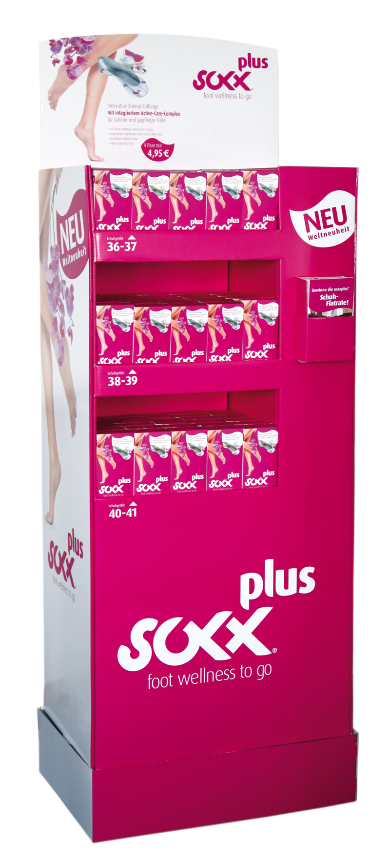 DS Smith Packaging realisiert die bundesweite P.O.S.-Premiere der Weltneuheit soxxplus.