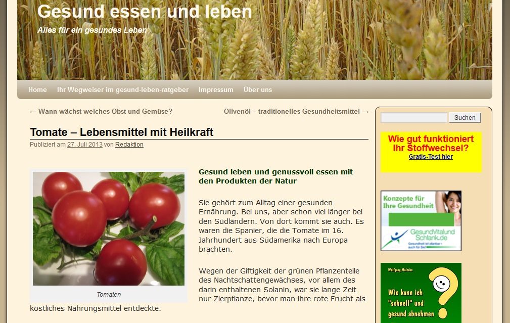 Tomate, Mittelmeerküche, gesund-leben-Ratgeber Tomate, Mittelmeerküche, gesund-leben-Ratgeber