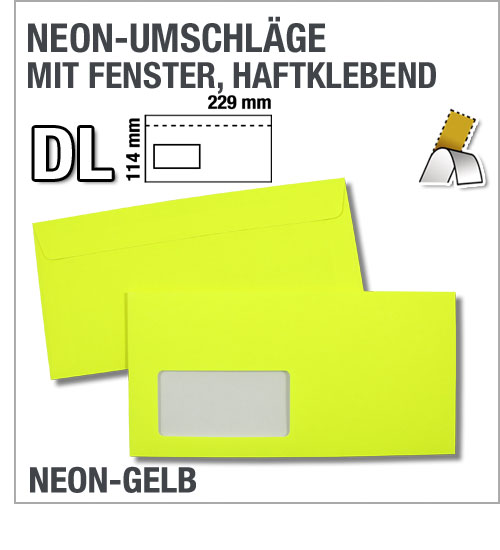 Neongelbe Briefumschläge für noch mehr Aufmerksamkeit Neongelbe Briefumschläge für noch mehr Aufmerksamkeit