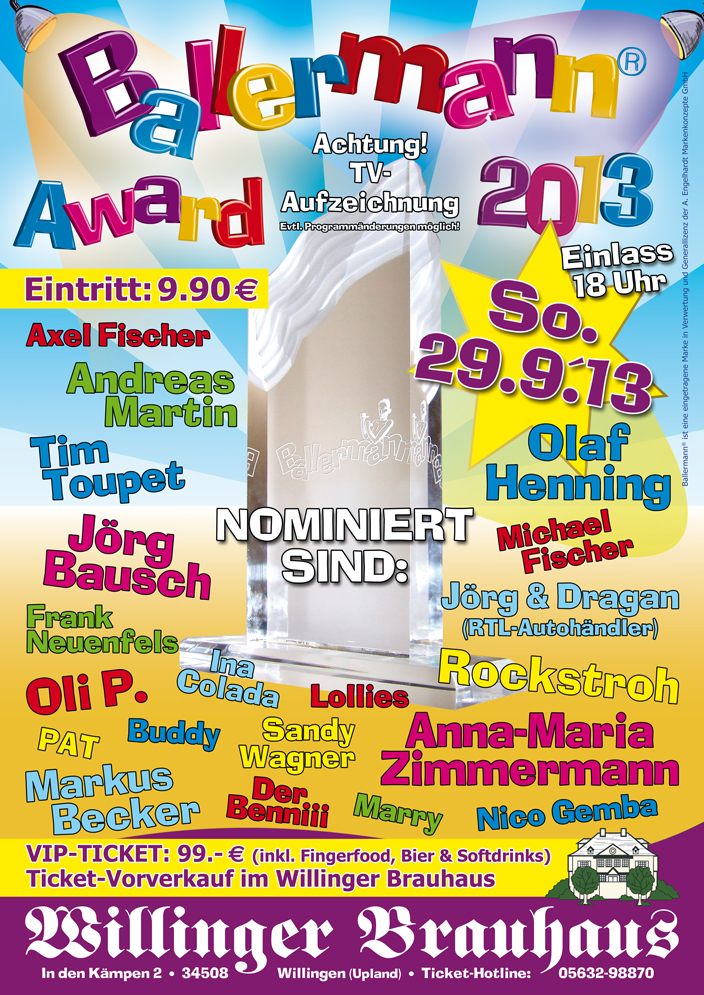 Ballermann Award 2013 - Der Partyoscar! Ballermann Award 2013 - Der Partyoscar!