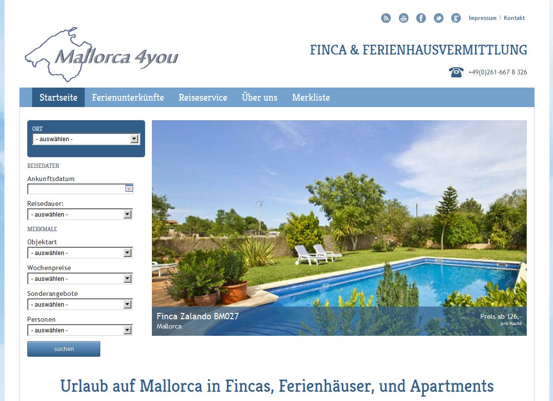 Mallorca-4you.com im neuen Design Mallorca-4you.com im neuen Design