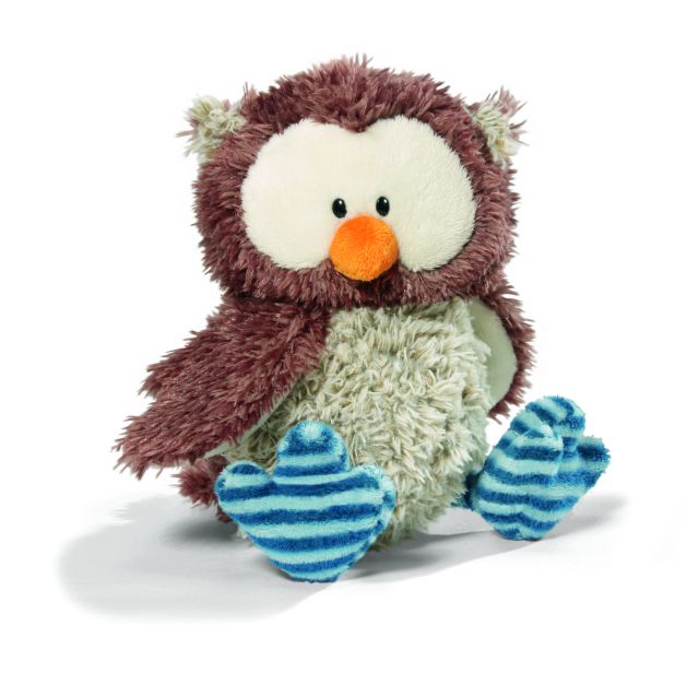 Eule Oscar, 25 cm, Plüsch, Kopf drehbar