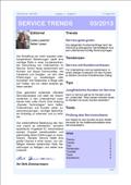 Newsletter SERVICE TRENDS 03 2013 Newsletter SERVICE TRENDS 03 2013