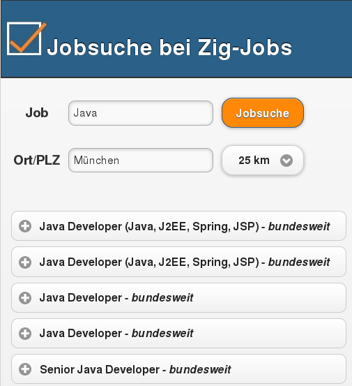 Zig-Jobs.de mobile