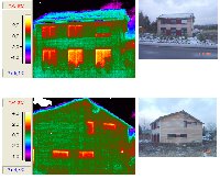 Den hohen Dämmwert und die Luftdichtigkeit des Passiv-hauses dokumentieren eindrucksvoll die Thermog Den hohen Dämmwert und die Luftdichtigkeit des Passiv-hauses dokumentieren eindrucksvoll die Thermog