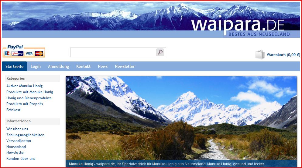 waipara.de - Fachhändler für Manuka Honig waipara.de - Fachhändler für Manuka Honig