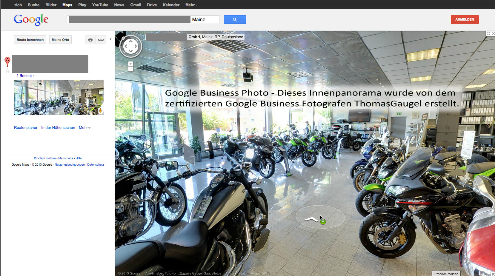 Screenshot eines Innenpanorama von Thomas Gaugel Zertifizierter Google Business Fotograf Screenshot eines Innenpanorama von Thomas Gaugel Zertifizierter Google Business Fotograf