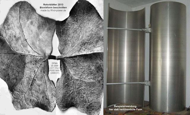 Windenergie - bionische Rotorblätter, best for Savonius Windenergie - bionische Rotorblätter, best for Savonius