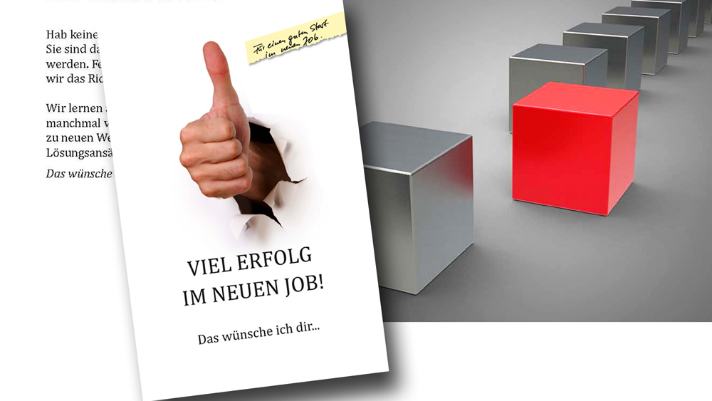 Wichtig im neuen Job - Viel Erfolg im neuen Job 