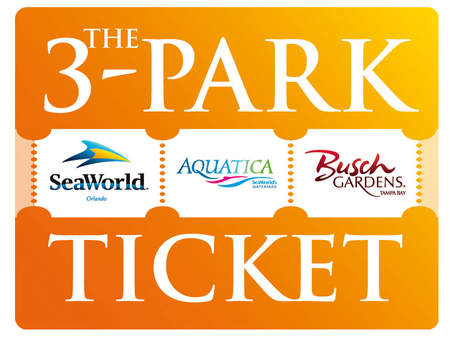 14 Tage unbegrenzter Eintritt in drei der Top-Themenparks Floridas mit dem 3-Park Ticket 14 Tage unbegrenzter Eintritt in drei der Top-Themenparks Floridas mit dem 3-Park Ticket